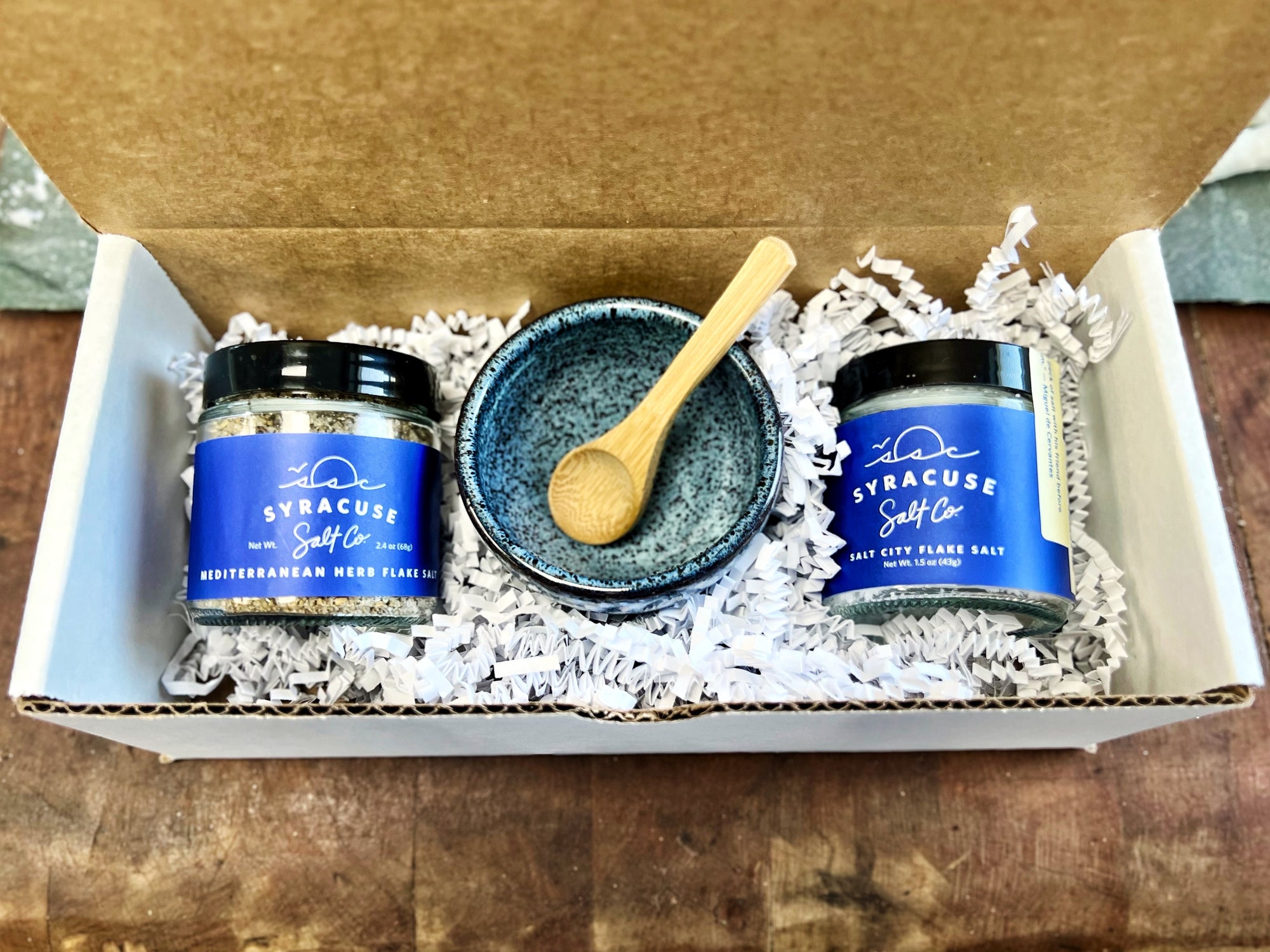 Small Salt Cellar and 2 salt Gift Set